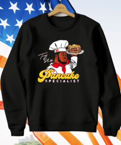 Josh Simmons Wearing Trey Smith Pancake Specialist T-Shirt