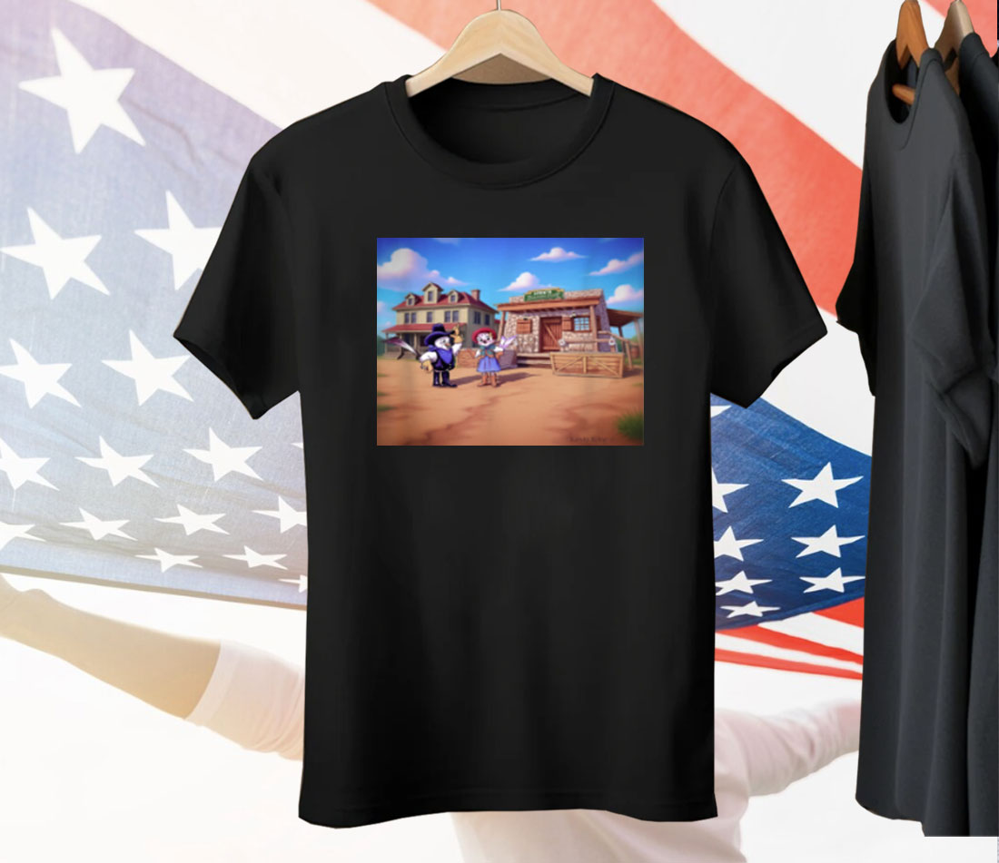 Kevin King Fun Scissortail Cowboy and his Best Girly Tee Shirt