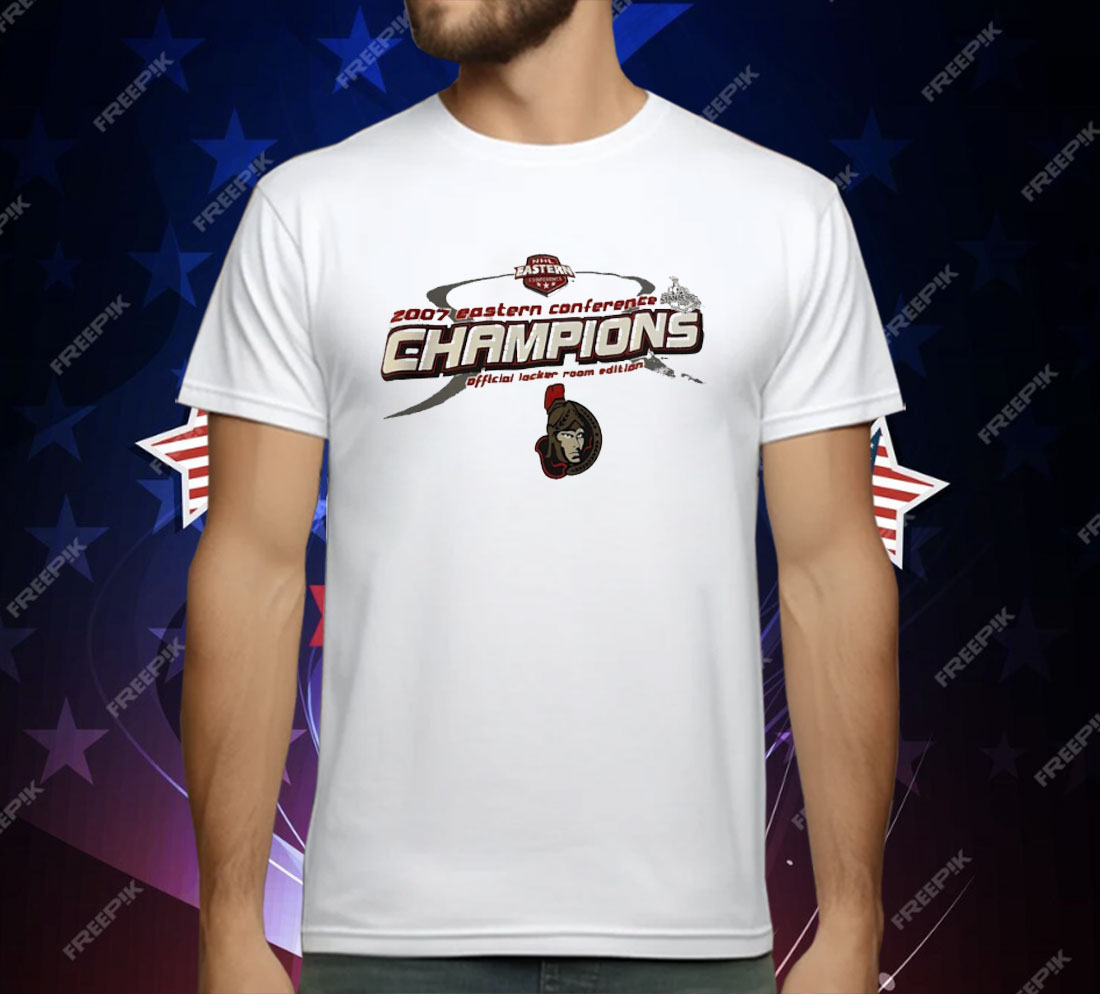 Ottawa Senators 2007 Eastern Conference Champions Official Locker Room Edition T-Shirt