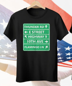 Thunder Rd E Street Highway 9 10th Ave Flamingo LN Tee Shirt