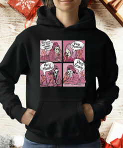 Horror Characters Did You See How I Chased Them Very Demure Very Mindful T-Shirt