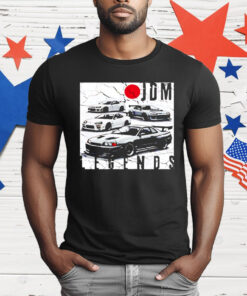 JDM Legends Race Cars Japanese Flag T-Shirt