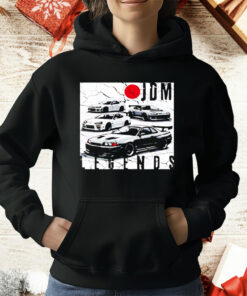 JDM Legends Race Cars Japanese Flag T-Shirt
