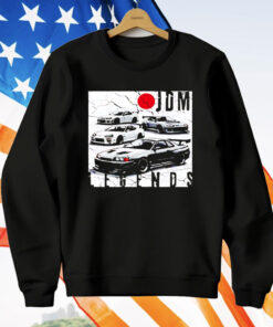 JDM Legends Race Cars Japanese Flag T-Shirt