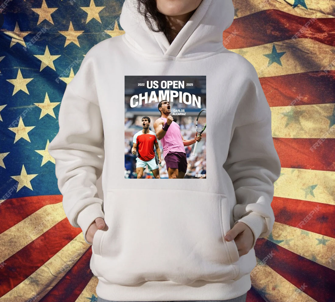 Carlos Alcaraz Dominant Tournament Us Open Champions 2022-2025 T-Shirt