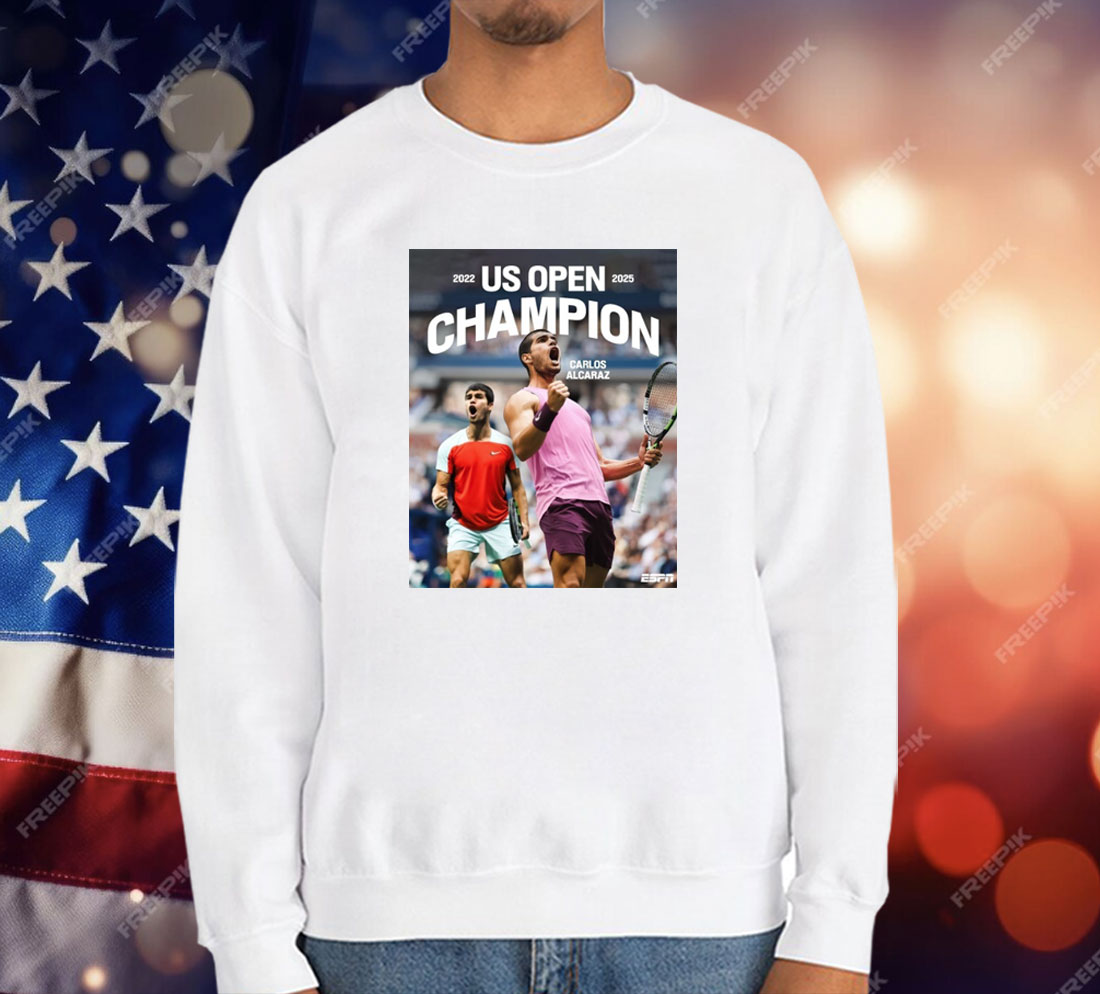 Carlos Alcaraz Dominant Tournament Us Open Champions 2022-2025 T-Shirt