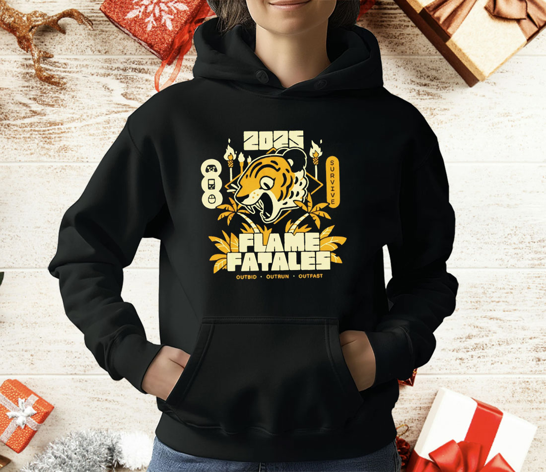 Flame Fatales 2025 Outbid Outrun Outfast T-Shirt