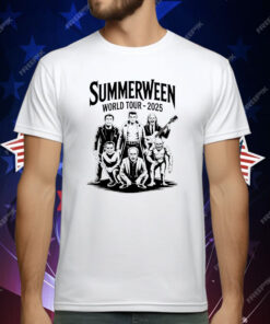 Zombie Vampire Mummy Werewolf Frankenstein Summerween World Tour 2025 T-Shirt